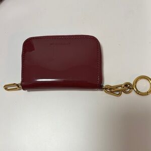 Burberry Burgundy Card Holder with Gold Accents(Authentic)